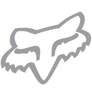  Fox FHead TDC Sticker Silver 4 Inch