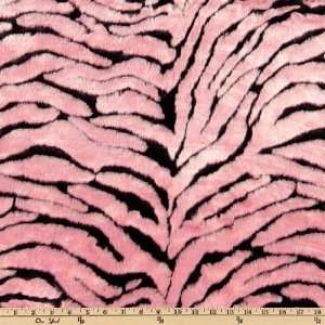  Faux Fur Bengal Black/Pink Fabric By The Yard Arts 