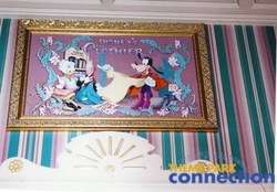 Disney Clothiers Display Main Street Daisy & Goofy Hand Painted Art 