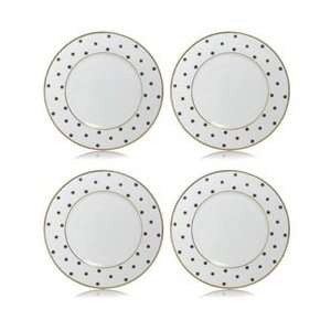 Mikasa Color Studio Brown/Gold Dots Accent Plate, Set of 4  