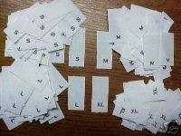 160 ~ PRINTED Size Tags U Choose Clothing SEWING LABELS  