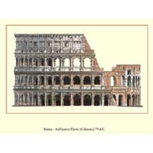  Colosseo by Libero Patrignani. Size 14.25 X 8.75 Art 