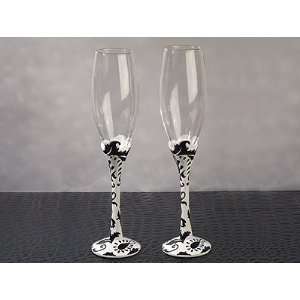    Stylish Damask Collection Flutes Set