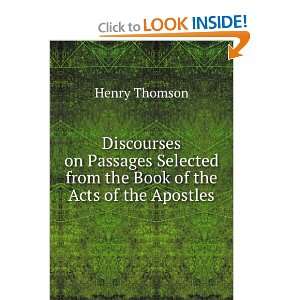   from the Book of the Acts of the Apostles Henry Thomson Books