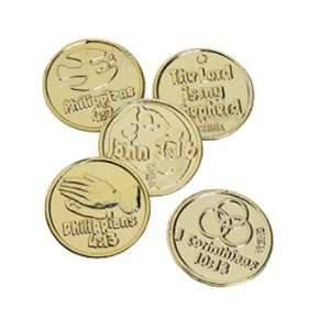  Bible Verse Goldtone Coins   Awards & Incentives & Novelty 