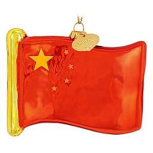  China Flag Glass Ornament