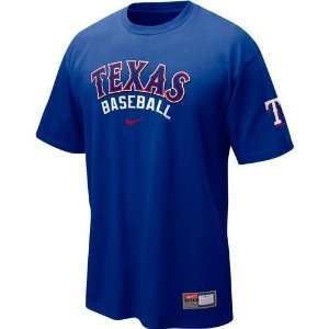  Texas Rangers MLB Practice T Shirt (Blue) Sports 
