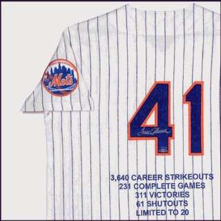  Tom Seaver Autographed Jersey   with Career Achievements 