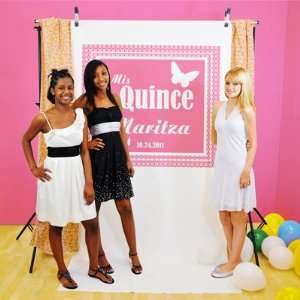    Quinceanera Butterfly Photo Booth Backdrop 