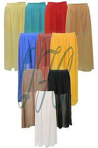 Shelby Chiffon Long Maxi Skirt  