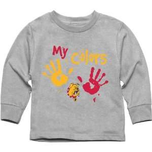 Ferris State Bulldogs Toddler My Colors Long Sleeve T Shirt   Ash 