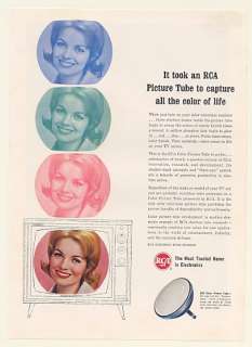 1963 RCA Color TV Television Picture Tube Print Ad  