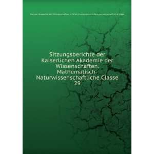   in Wien. Mathematisch Naturwissenschaftliche Klass Books