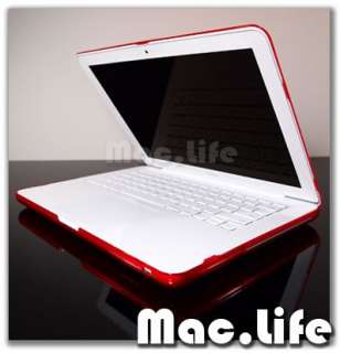 RED Crystal Hard Case Cover for NEW Macbook 13 White  