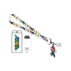 Nintendo Mario with Icon White Lanyard 