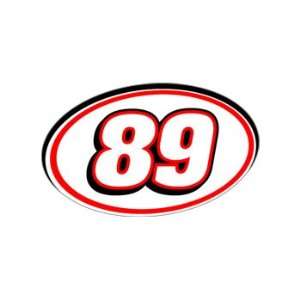    89 Number   Jersey Nascar Racing Window Bumper Sticker Automotive