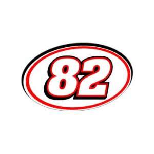    82 Number   Jersey Nascar Racing Window Bumper Sticker Automotive