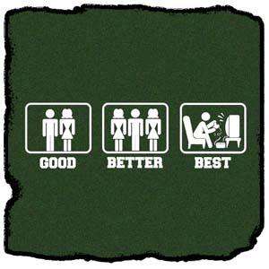 Comedy T Shirts For Men Good Better Best Funny Print  