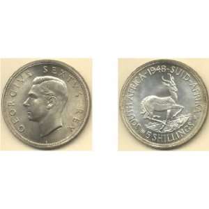  South Africa 1948 5 Shillings, KM 40.1 
