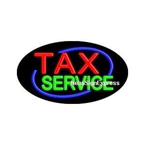 Tax Service Flashing Neon Sign