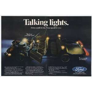   1967 Ford Talking Lights Double Page Print Ad (9968)
