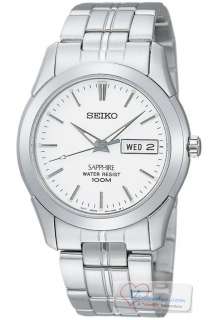 NEW SEIKO DAY DATE SAPPHIRE 330FT MENS WATCH SGG713P1 FREE SHIP  