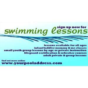  3x6 Vinyl Banner   Types of Swim Classes 