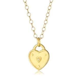  Avindy Jewelry 18k Gold Vermeil Padlock Pendant Necklace Jewelry