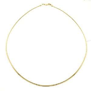  8MM 18 (.925) S/S Vermeil Dome Omega Chain Jewelry