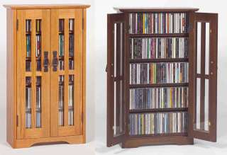 Glass Door Wall Mount Cabinet Rack 190 CD 78 DVD NEW  