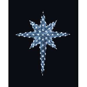 Lighted Holiday Display 1570 PW 3 D Moravian Star   Cool White (Front 