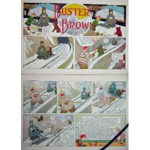  Foxy Grandpa Cartoon 1909 Buster Brown Snow Train