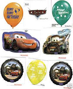 Disney Cars Balloons 7 pc Mylar Latex Party Balloon Kit  