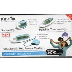   Blood Pressure Monitor, Digital Ear Thermometer and Stepometer Health