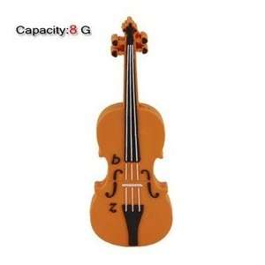  4GB Lovely Violin Shape Flash Drive (Orange) Electronics