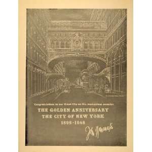 1948 Ad John Wanamaker Store Bridge of Progress NYC 