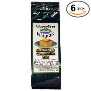   Naturals Cornbread and Corn Muffin Mix, 8.6 Ounce Bags (Pack of 6