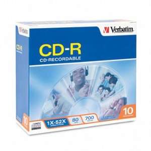  Verbatim® CD R Recordable Disc DISC,CD R,52X,10/PK,SR 