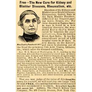  1899 Ad Kava Kava Shrub Disease Cure Pipe Methysticum 