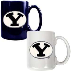  BYU Cougars   NCAA 2pc Ceramic Mug Set   Primary Logo 