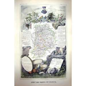   Map C1845 De Seine Et Marne France Medun Coulommiers