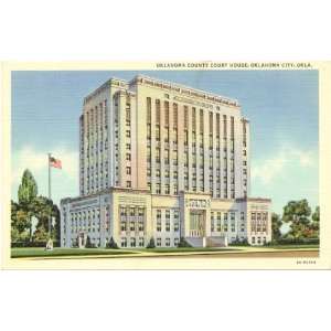   Vintage Postcard Oklahoma County Court House Oklahoma City Oklahoma