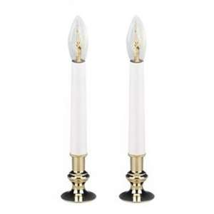  2pk White Candle with Timer
