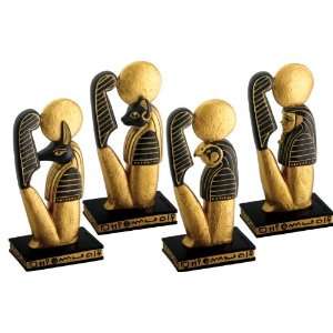  Sons Of Horus Statues Set of 4 Egyptian Gods Decoration 