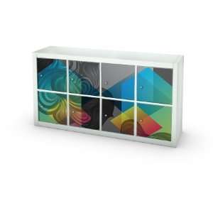  KALEIDO gray Decal for IKEA Expedit Bookcase 2x4