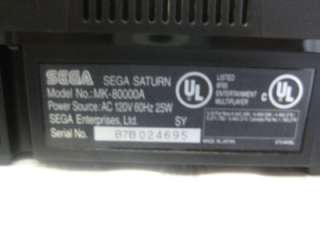 SEGA Saturn MK 80000A Gaming Console   Used  