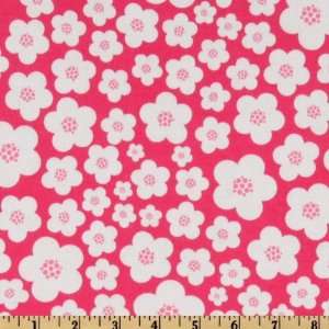  58 Wide Patty Young Interlock Knit Blossoms Pink Fabric 