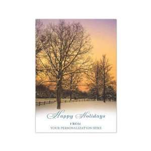   Verse Only   Holiday card with serene sunset design.