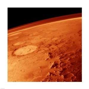   Smiley Face Crater on Mars  12 x 12  Poster Print
