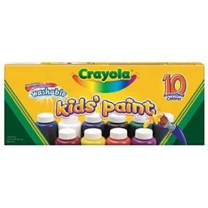11 Pack CRAYOLA LLC FORMERLY BINNEY & SMITH WASHABLE KIDS PAINT 10 JAR 